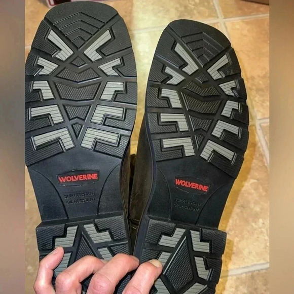 NWT WOLVERINE WELLINGTON BROWN WORK BOOTS - STEEL TOE - SIZE USA MEN 12M - Picture 2 of 9